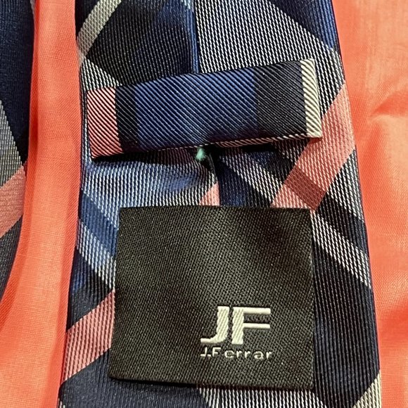 J Ferrar Slim Fit Mens Button Up Long Sleeve Dress Shirt & Tie Medium New Pink - Picture 13 of 14